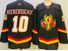 Adidas Calgary Flames #10 Jonathan Huberdeau Black Retro Jersey