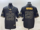 San Francisco 49ers #29 Hufanga Black with Golden Name Limited Jersey