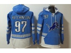 Detroit Lions #97 Aidan Hutchinson Blue Hoodies