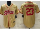 San Francisco 49ers #23 Christian Mccaffrey Gold Baseball Jersey