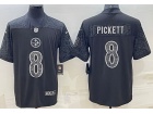 Pittsburgh Steelers #8 Kenny Pickett Black RFLCTV Limited Jersey