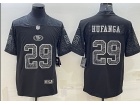 San Francisco 49ers #29 Hufanga Black RFLCTV Limited Jersey