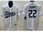 Tennessee Titans #22 Derrick Henry White Baseball Jersey