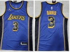 Jordan Los Angeles Lakers #3 Anthony Davis Purple 2022-23  Jersey