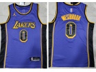 Jordan  Los Angeles Lakers #0 Russell Westbrook Purple 2022-23 Jersey