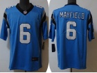 Carolina Panthers #6 Baker Mayfield Blue Limited Jersey