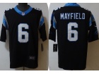 Carolina Panthers #6 Baker Mayfield Black Limited Jersey