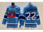 Adidas Montreal Canadiens #22 Cole Caufield Baby Blue 2023 Reverse Jersey