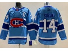 Adidas Montreal Canadiens #14 Nick Suzuki Baby Blue 2023 Reverse Jersey