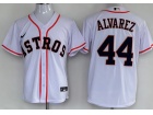 Nike Houston Astros #44 Yordan Alvarez White Cool Base Jersey