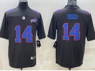 Buffalo Bills #14 Stefon Diggs Black With Blue Number Limited Jersey