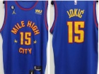 Jordan Denver Nuggets #15 Nikola Jokic Blue Mile High 2022-23 City Jersey