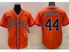 Nike Houston Astros #44 Yordan Alvarez Orange Cool Base Jersey