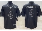 Dallas Cowboys #4 Dak Prescott Black Lights 2.0 Limited Jersey