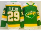 Adidas Minnesota Wild #29 Marc-Andre Fleury Green 2023 Reverse Jersey