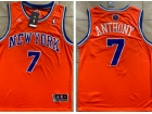 New York Knicks #7 Carmelo Anthony Orange Jersey