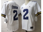 Michigan Wolverines #2 Blake Corum White Jersey