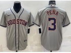 Nike Houston Astros #3 Jeremy Pena Grey Cool Base Jersey