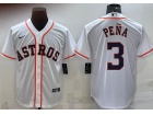 Nike Houston Astros #3 Jeremy Pena White Cool Base Jersey