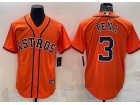 Nike Houston Astros #3 Jeremy Pena Orange Cool Base Jersey