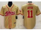 San Francisco 49ers #11 Brandon Aiyuk Yellow Baseball Jersey