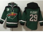 Adidas Minnesota Wild #29 Marc-Andre Fleury Green Hoodie