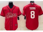 San Francisco 49ers #8 Steve Young Red Baseball Jersey