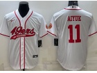 San Francisco 49ers #11 Brandon Aiyuk White Baseball Jersey