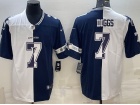 Dallas Cowboys #7 Trevon Diggs Black White Blue Split Limited Jersey