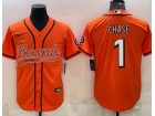 Cincinnati Bengals #1 Ja’Marr Chase Orange Baseball Jersey