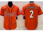 Cincinnati Bengals #2 Evan McPherson Orange Baseball Jersey