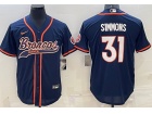 Denver Broncos #31 Justin Simmons Blue Baseball Jersey