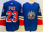 Adidas New York Rangers #23 Adam Fox Blue 2023 Reverse Jersey