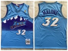 Utah Jazz #32 Karl Malone Blue Throwback Jersey