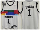 Minnesota Timberwolves #1 Anthony Edwards White City 2022-23 Season Jersey