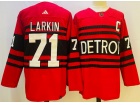 Adidas Detroit Red Wings #71 Dylan Larkin Red 2023 Reverse Jersey