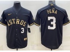 Houston Astros #3 Jeremy Pena Black Golden 3rd Jersey