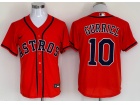 Nike Houston Astros #10 Yuli Gurriel Orange Cool Base Jersey