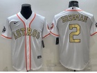 Nike Houston Astros #2 Alex Bregman White Gold Champion Cool Base Jersey