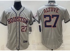 Nike Houston Astros #27 Jose Altuve Grey Flexbase Jersey