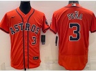 Nike Houston Astros #3 Jeremy Pena Orange Flexabse Jersey