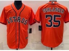 Nike Houston Astros #35 Justin Verlander Orange Cool Base Jersey