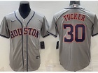 Nike Houston Astros #30 Kyle Tucker Grey Cool Base Jersey