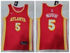 Nike Atlanta Hawks #5 Dejounte Murray Red Jersey