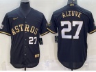 Nike Houston Astros #27 Jose Altuve Black Golden 3rd Jersey