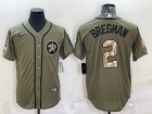 Nike Houston Astros #2 Alex Bregman Green Salute To Service Cool Base Jersey