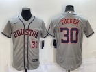 Nike Houston Astros #30 Kyle Tucker Grey Flexbase Jersey