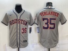 Nike Houston Astros #35 Justin Verlander Grey Flexbase Jersey