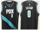 Nike Portland Trail Blazers #0 Damian Lillard Black City 2022-23 Jersey