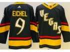 Adidas Vegas Golden Knights #9 Jack Eichel Black 2023 Reverse Jersey